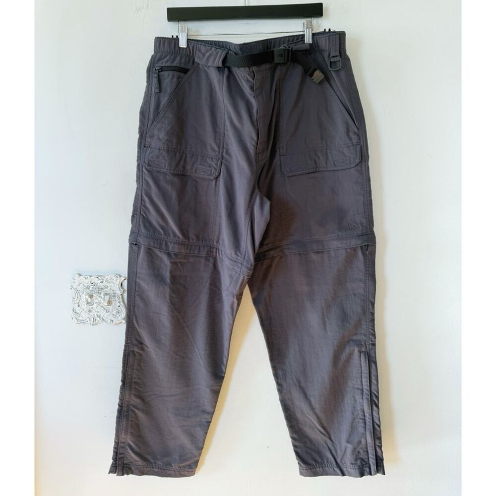 The North Face Charcoal Black Hiking Cargo Trail Convertible Pants Shorts XL